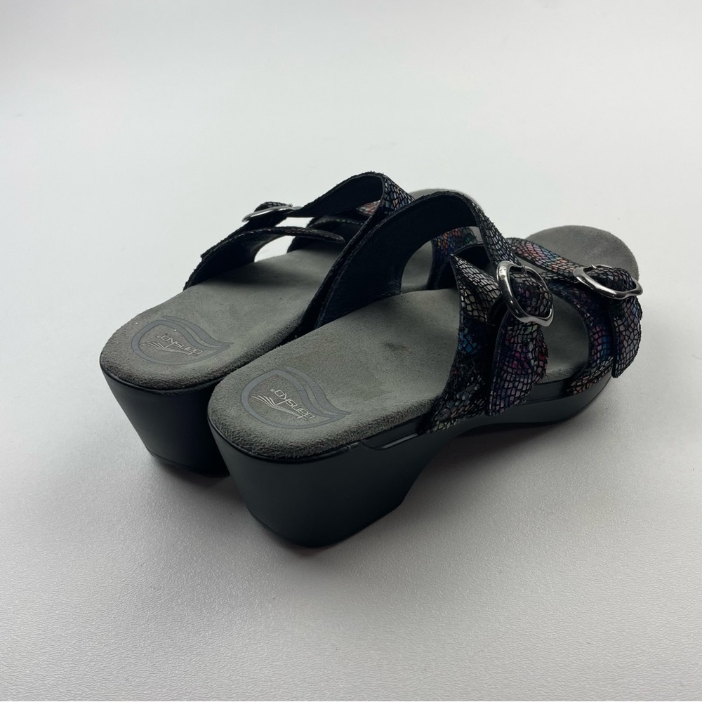 Dansko Sophie Spotted Glitter Sandals Clog Platform Size 38 7.5-8 - Picture 4 of 9